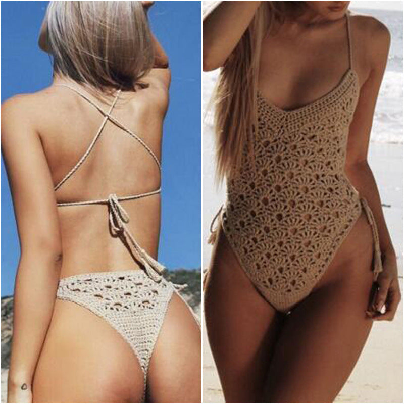 Hand-knitted swimsuit